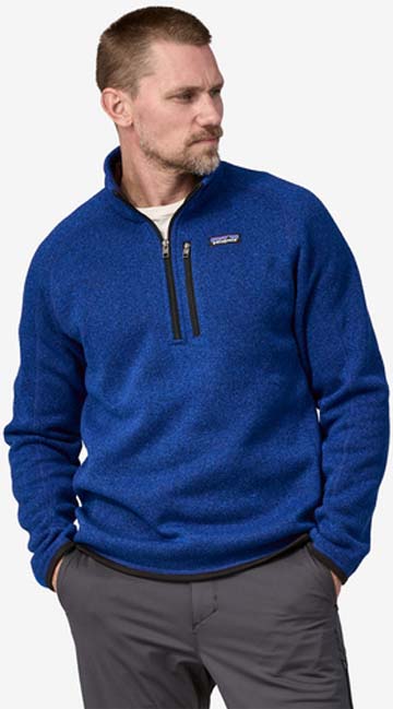 Patagonia Men's Better Sweater 1/4-Zip 100% Recycled Polyester Fleece Jacket